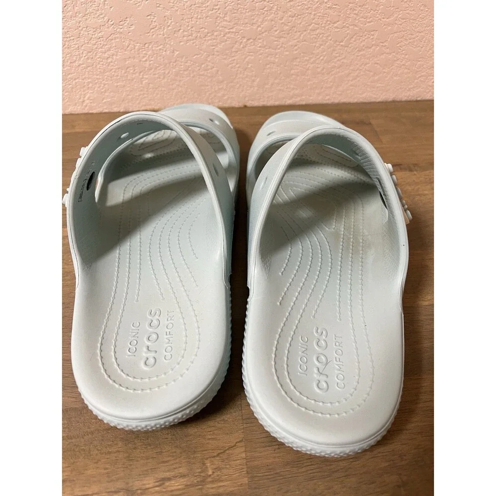 Crocs Iconic Comfort Classic Sandals Slides 206761 Aqua Light Blue Size M10 W12